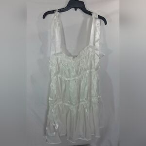 Elegant White Satin Dress